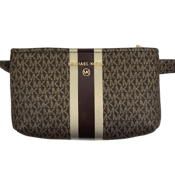 Michael Kors Signature MK Belt Bag Fanny Pack Monogram Logo Adjustable Strap NWT - Picture 1 of 7